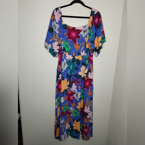 Soft Surroundings Simona Maxi Dress Bright Floral Women's Size XL - Picture 2 of 8